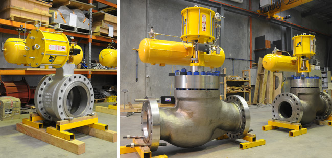 16-inch 900# Large High Pressure Duplex Globe Style Control valves supplied by Mascot Australia
